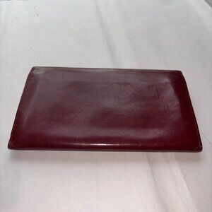 Red Leather Cartier Long Wallet